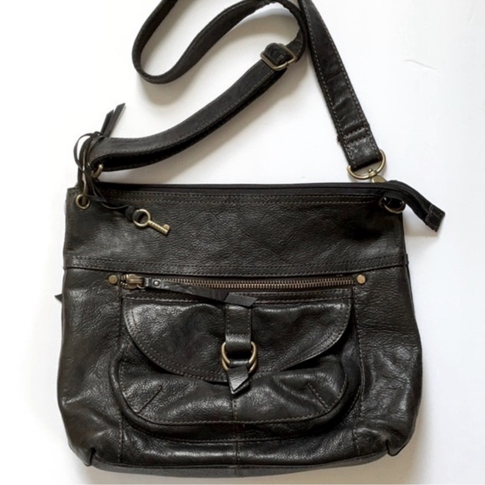 Large leather Fossil bag